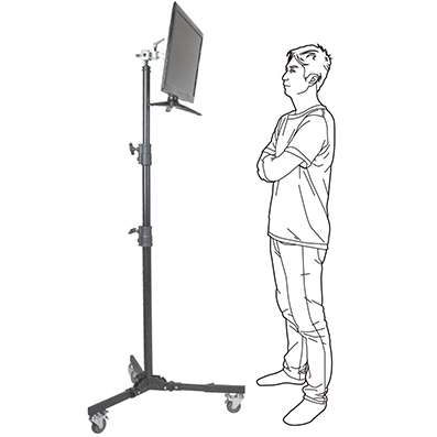 モニター＋スタンド モニタースタンド（ロータイプ・折りたたみ・4段階高さ調節